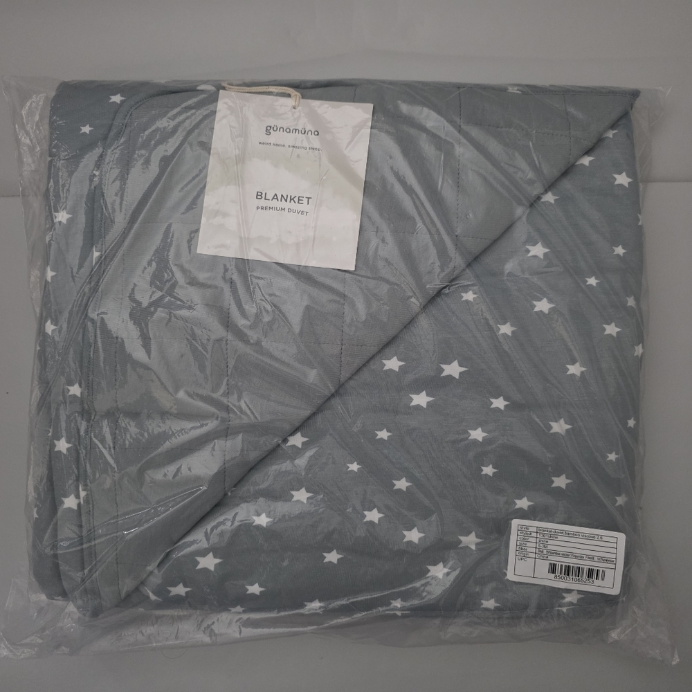 NWT Gunamuna Cozy Cloud Blanket - Color: Gray/Sage | 2.6 Tog | Size: 47” x 47”